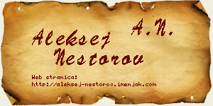 Aleksej Nestorov vizit kartica